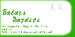 balazs wajdits business card